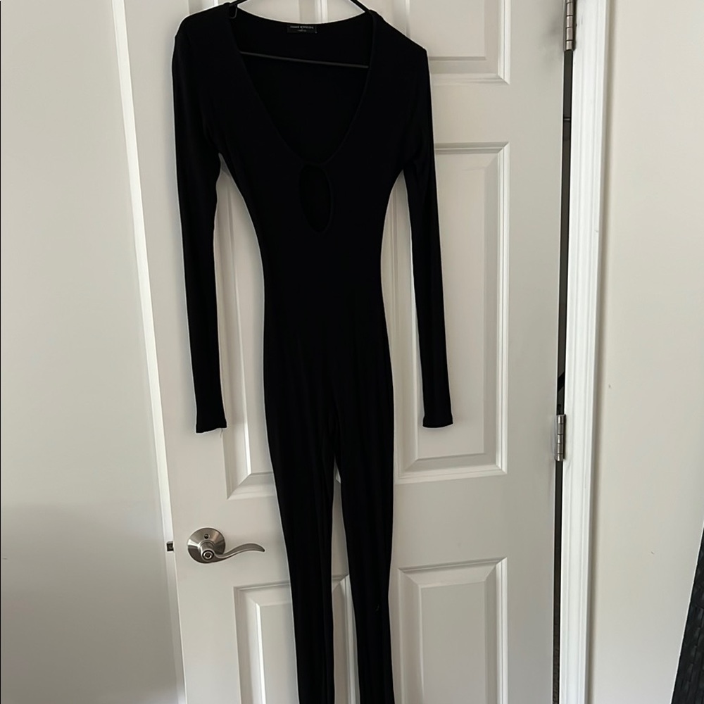 Naked Wardrobe Black Ribbed Jumpsuit